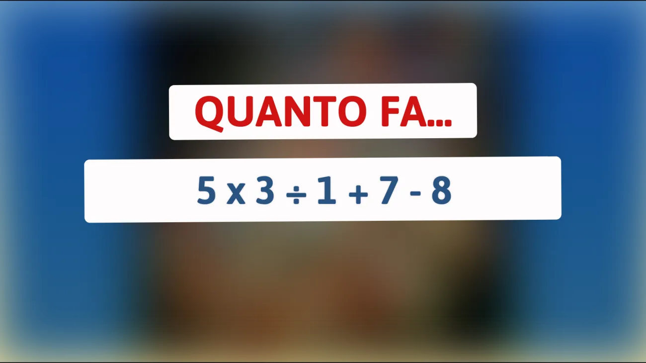 \"Sfida la tua intelligenza: solo le menti più brillanti risolvono questo enigma matematico!\""