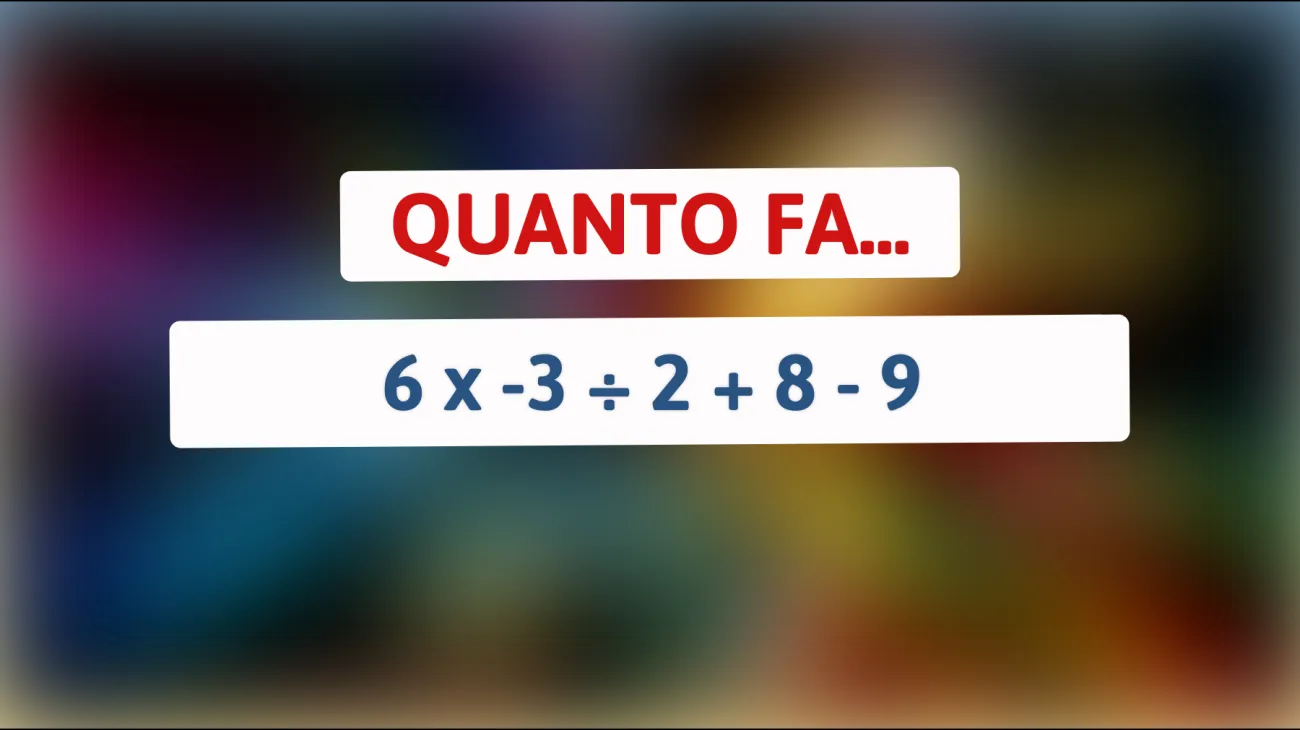 Scopri se sei un vero genio: solo l'1% risolve questa semplice operazione matematica!"
