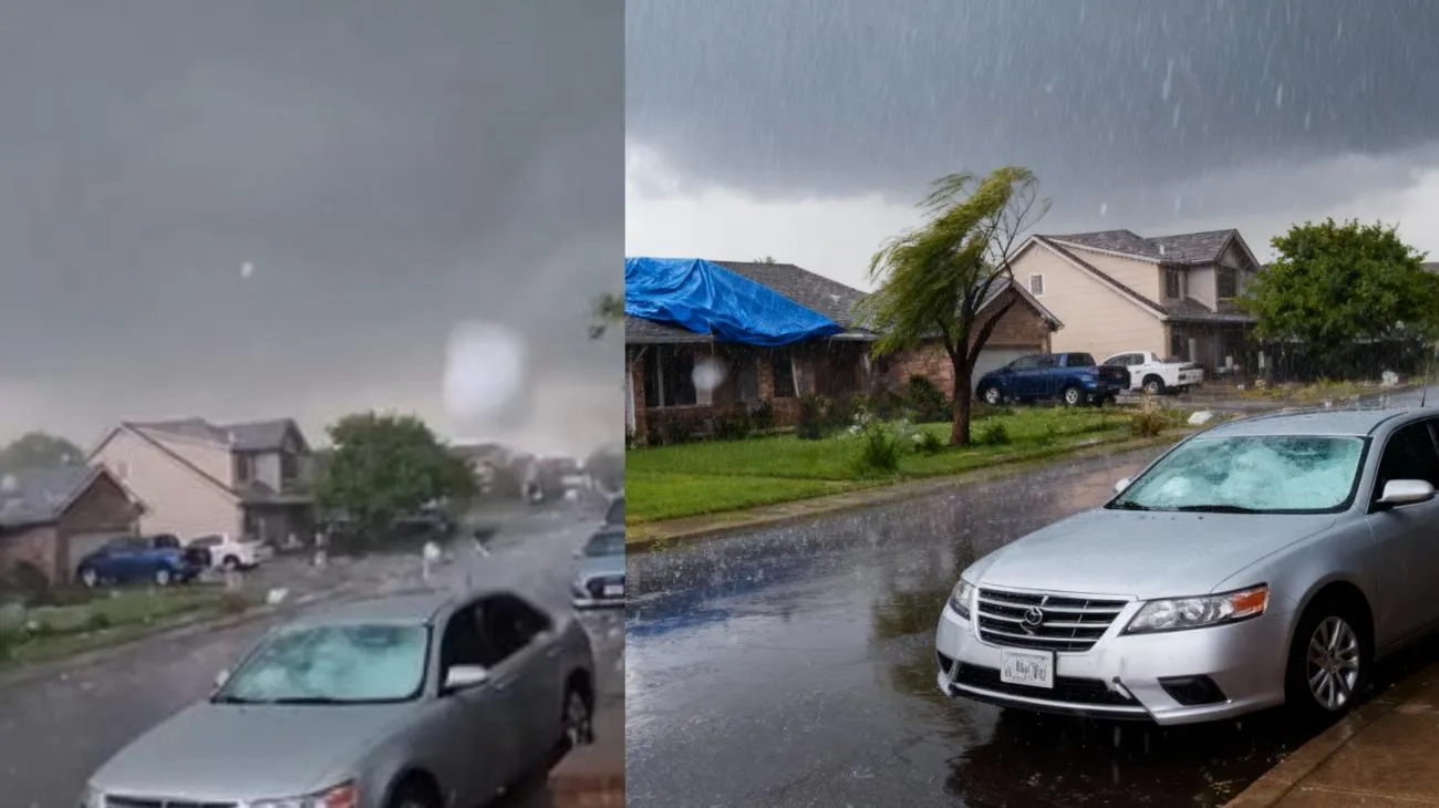La natura impazzita! Mai vista grandine così grande prima - le strade sono nel caos 😱💥"