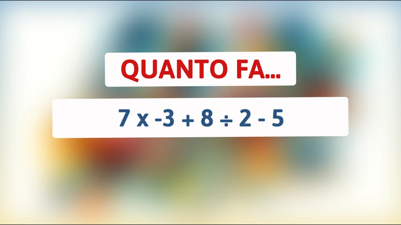 Riesci a risolvere questo enigma matematico che fa impazzire il web? Solo i più brillanti ce la fanno!"